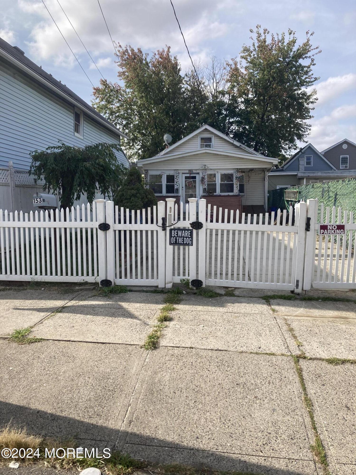 a front view of a house