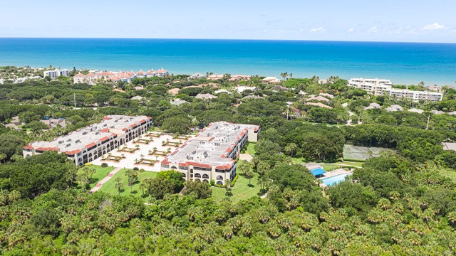 an aerial view of multiple house