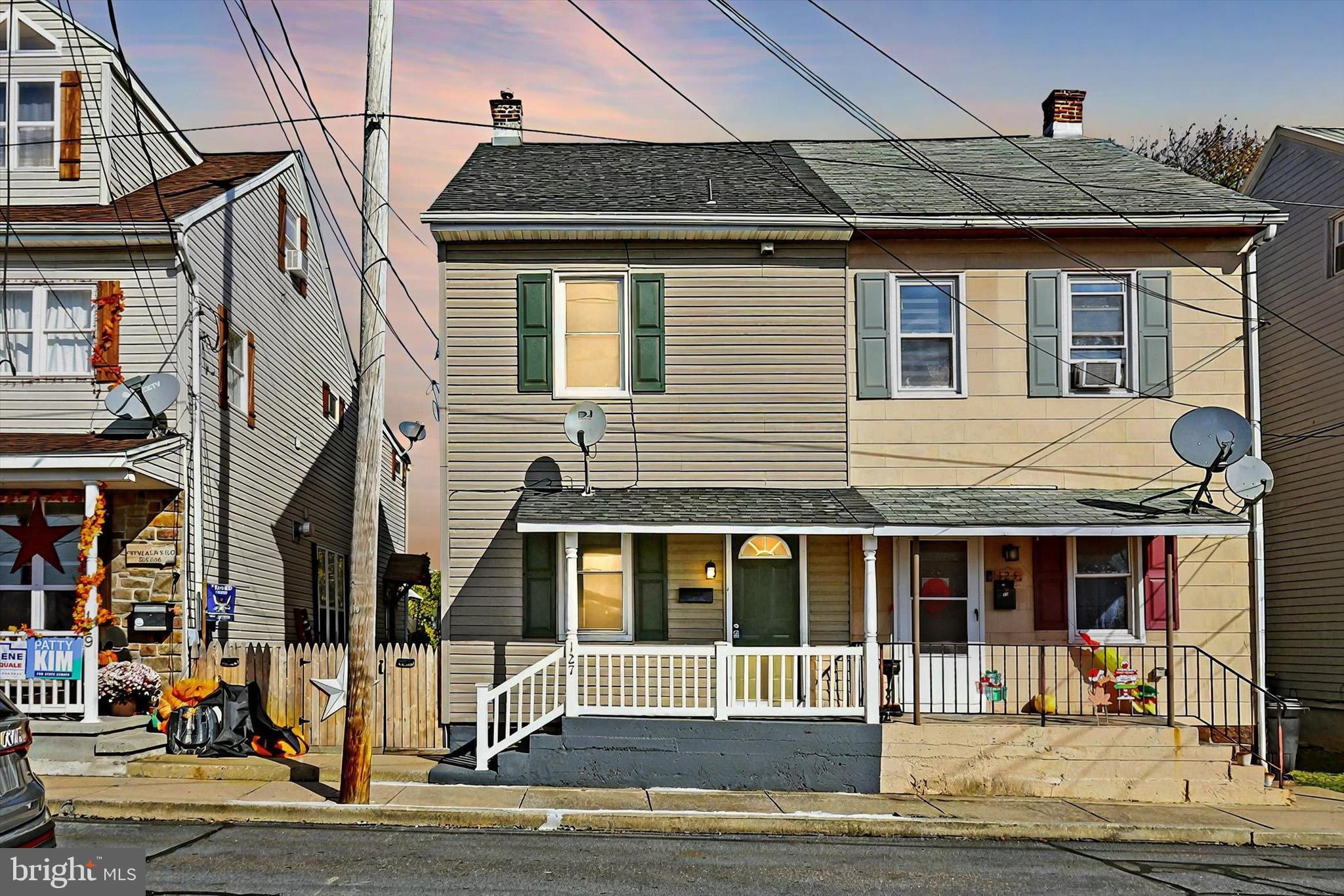 a front view of a house