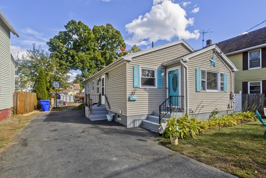 a view of a house with a patio