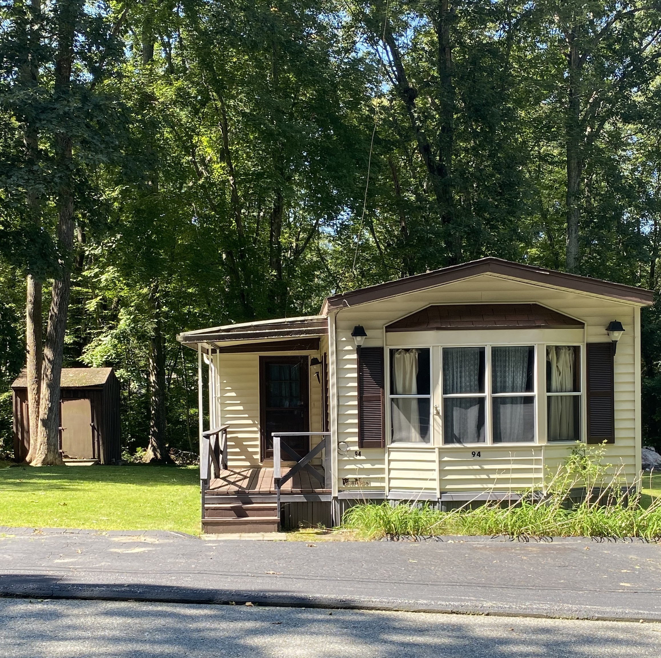 a view of a house with a garden