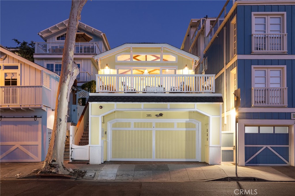 a view of a building with a front door