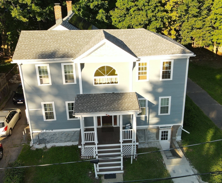 a aerial view of a house