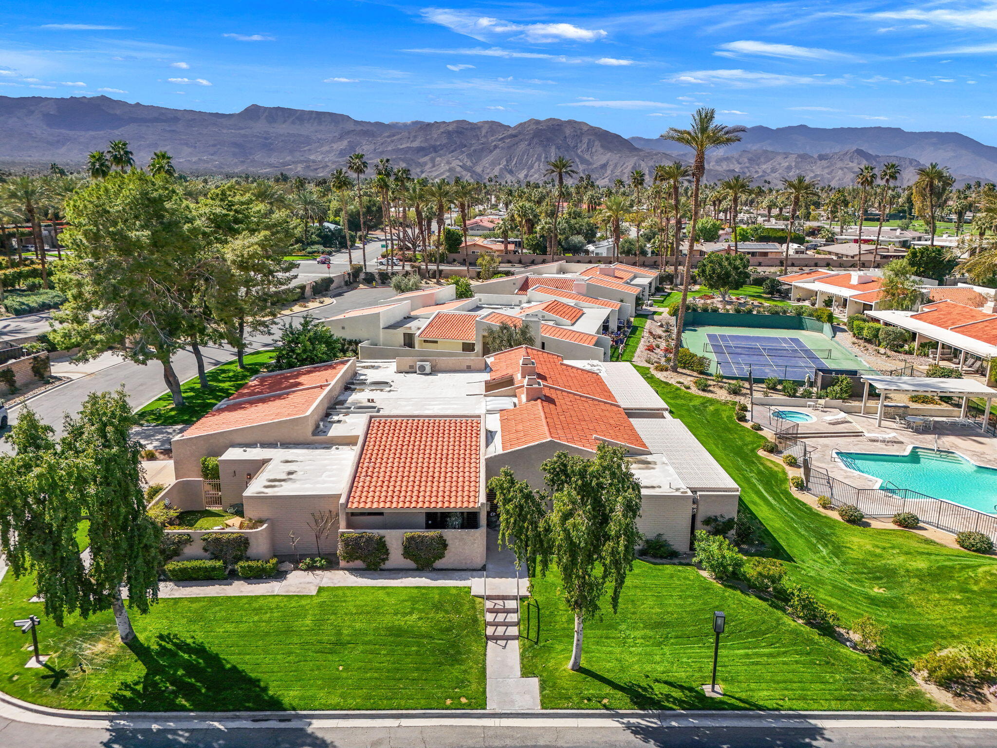 an aerial view of multiple house