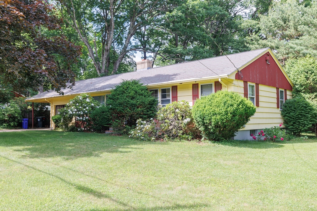 a view of a house with garden