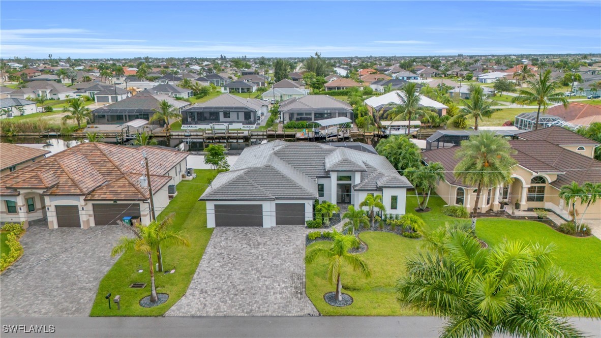 an aerial view of multiple house