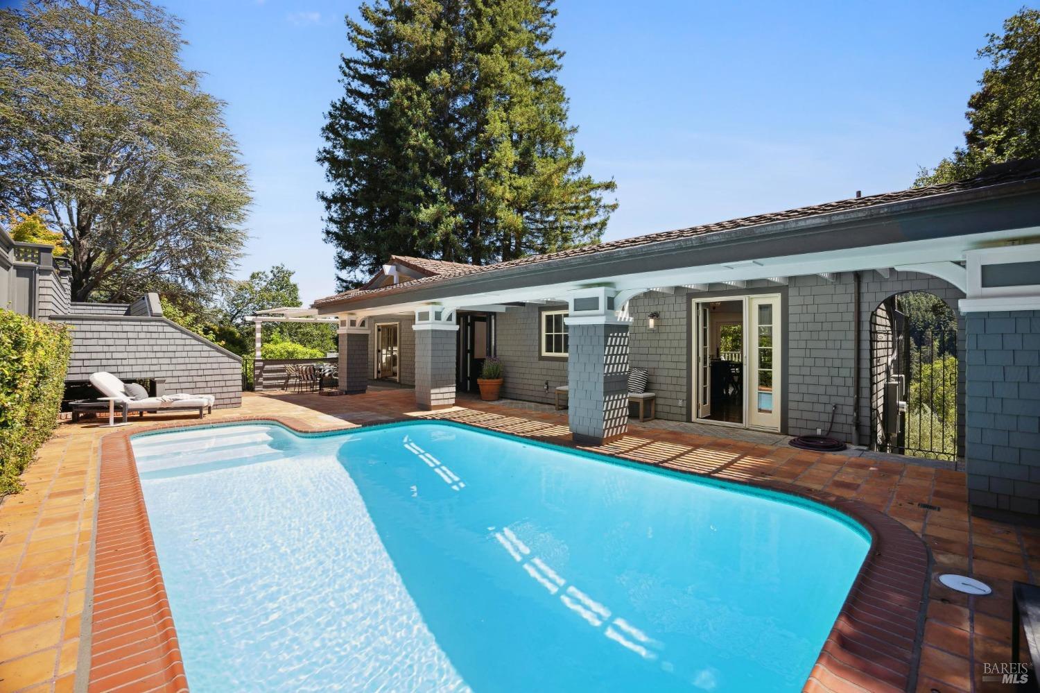 a view of a house with pool