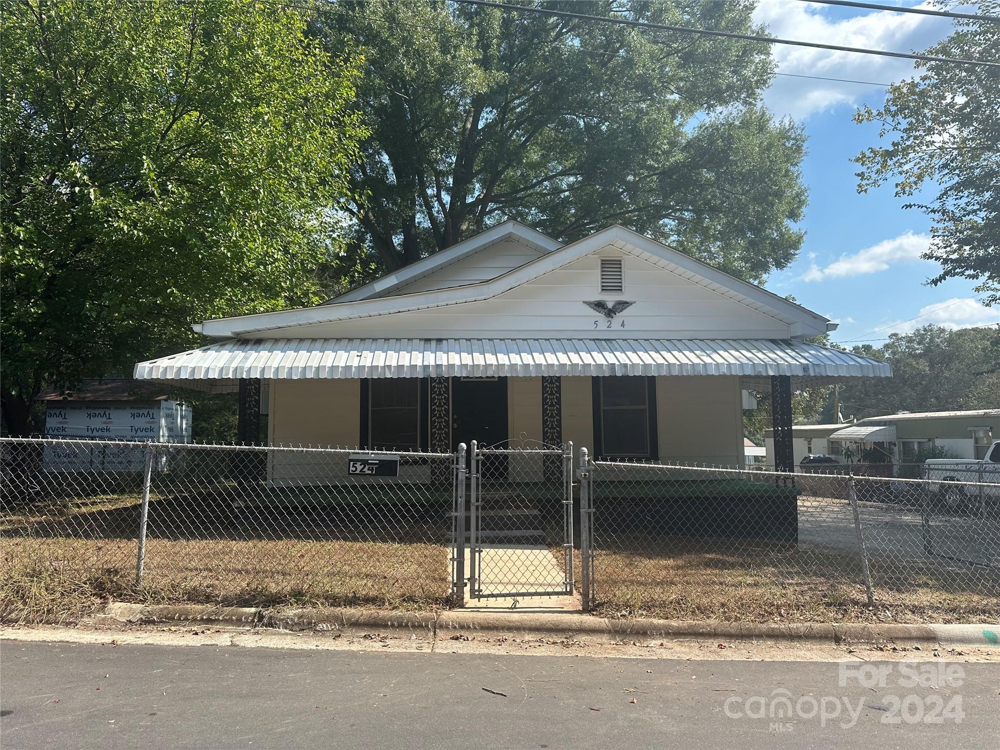 a front view of a house