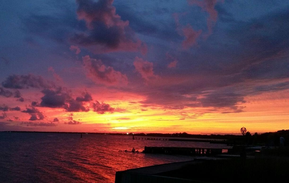 a view of an ocean from a balcony