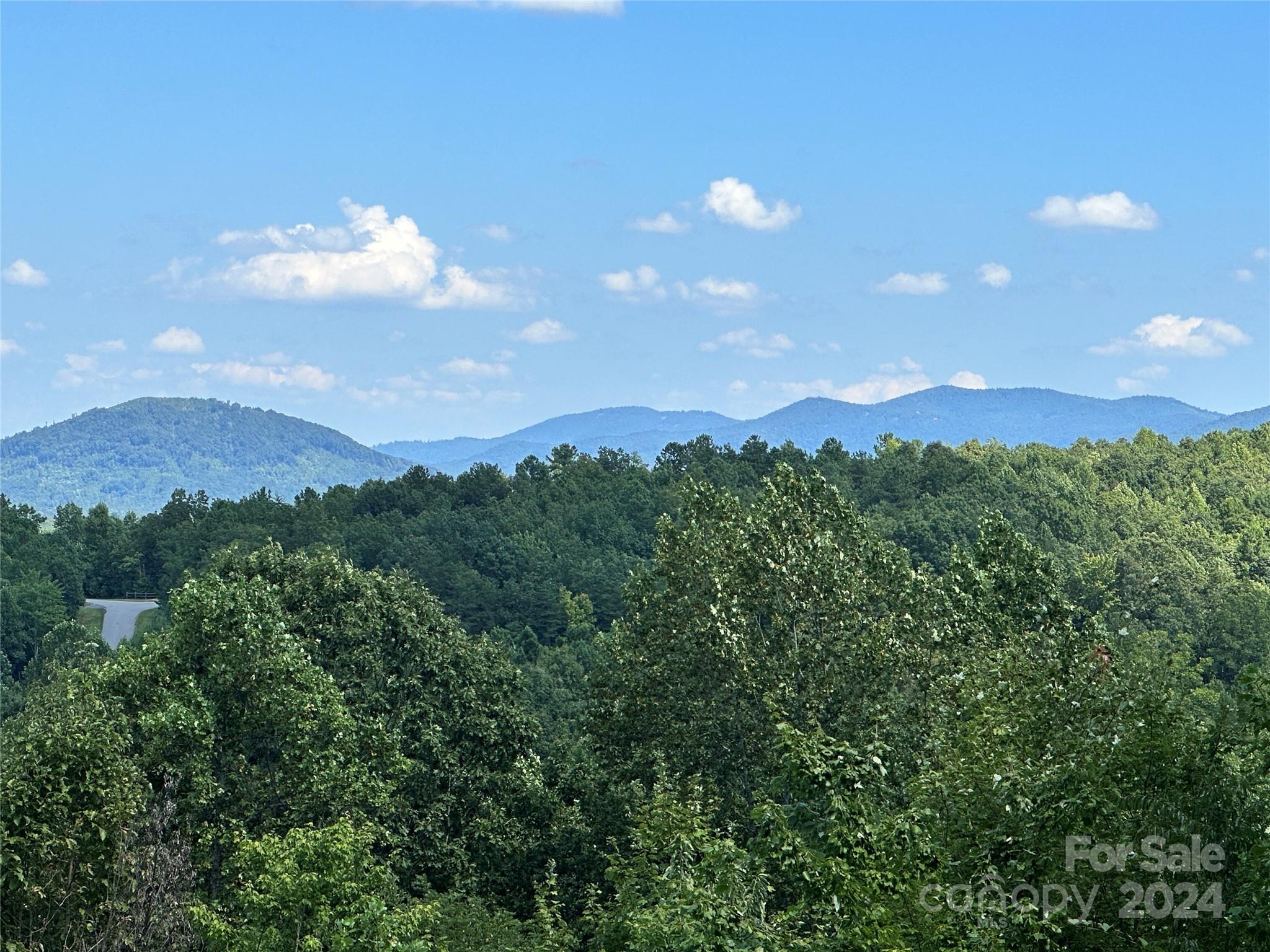 a view of a city and mountain in the distance