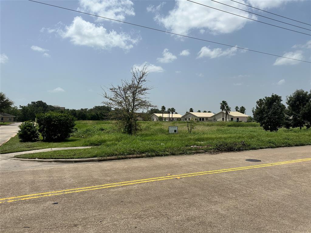 a view of a golf course with a road