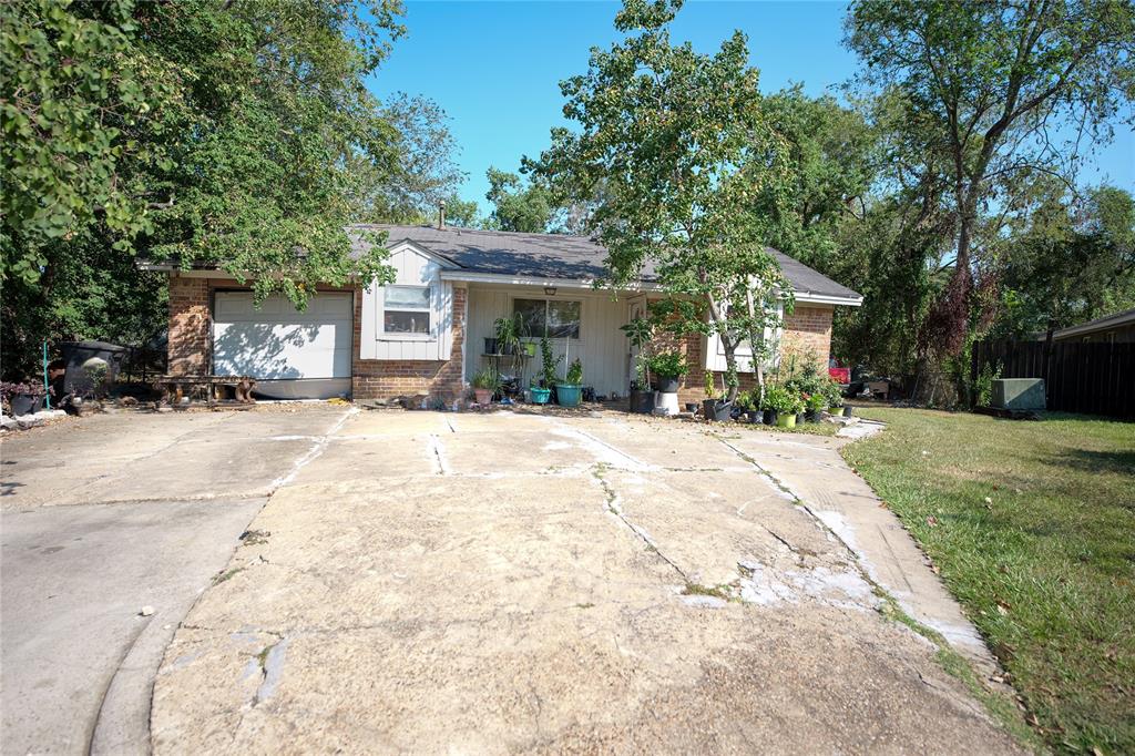 a front view of a house with a patio