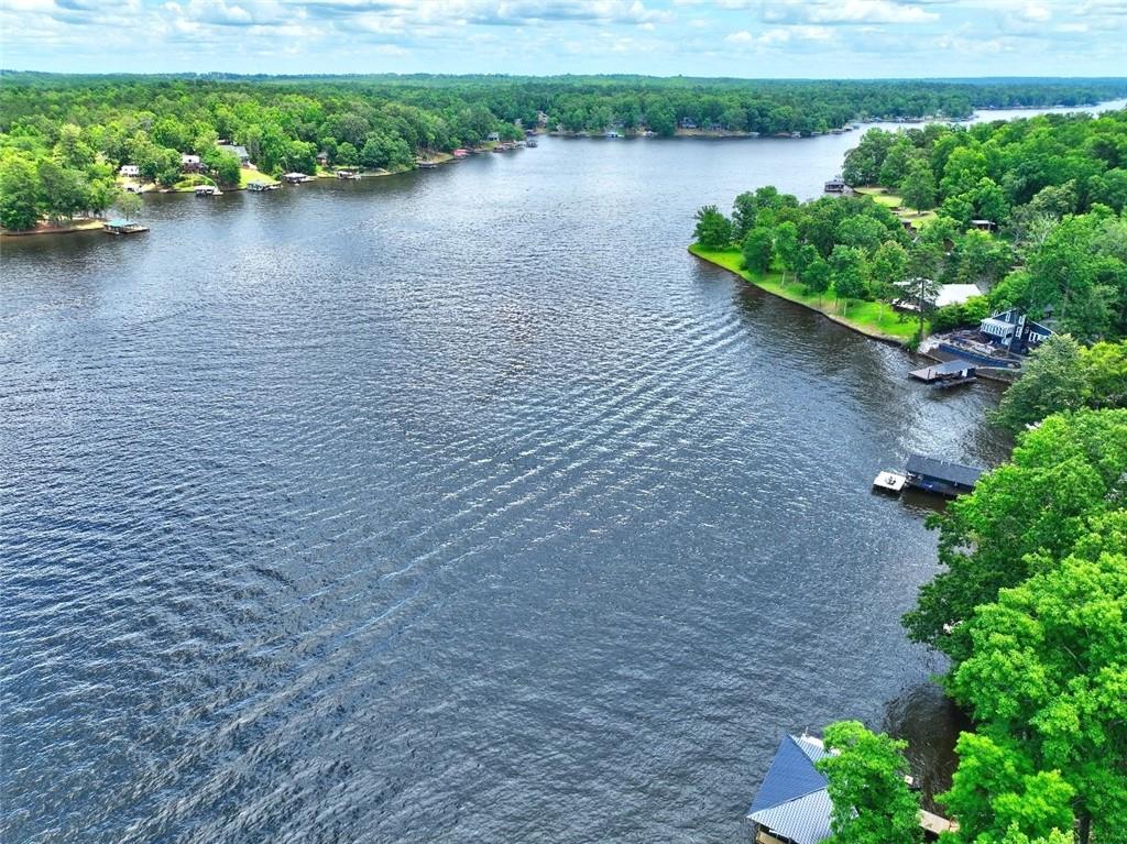 a view of a lake with outdoor space