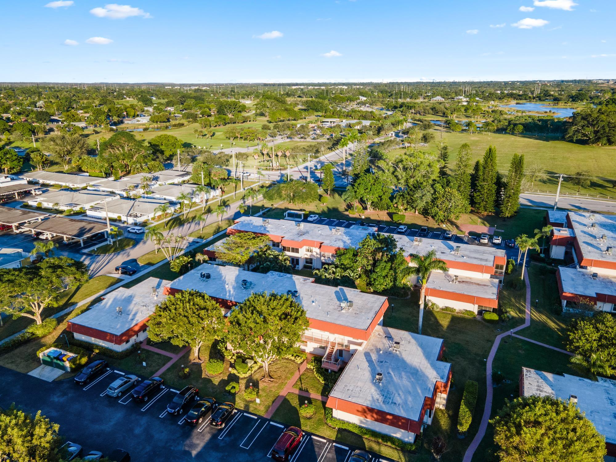 an aerial view of a houses with a outdoor space