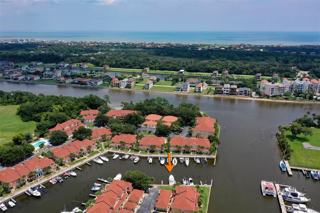 an aerial view of a houses and city view