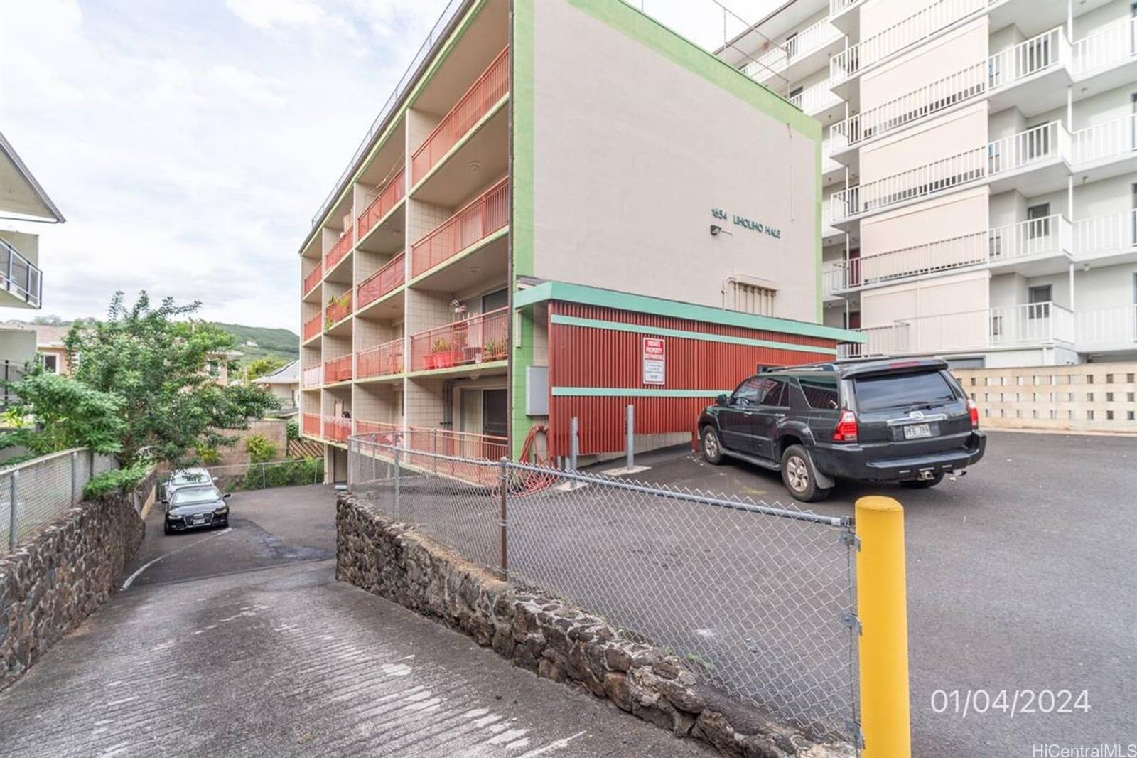 a street view along with building