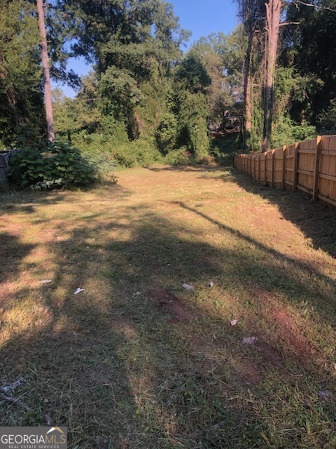 a view of backyard with green space