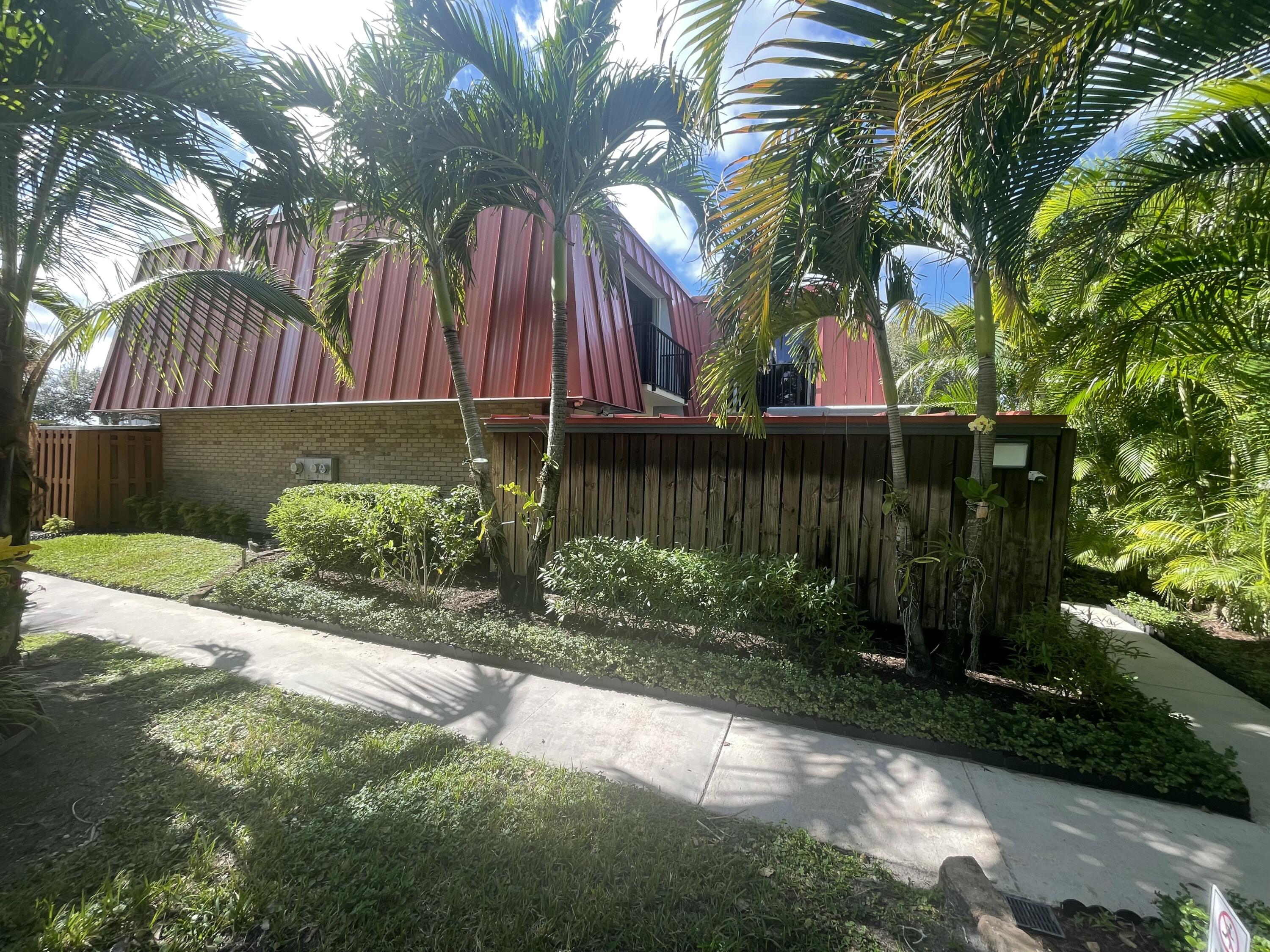 a view of backyard of house