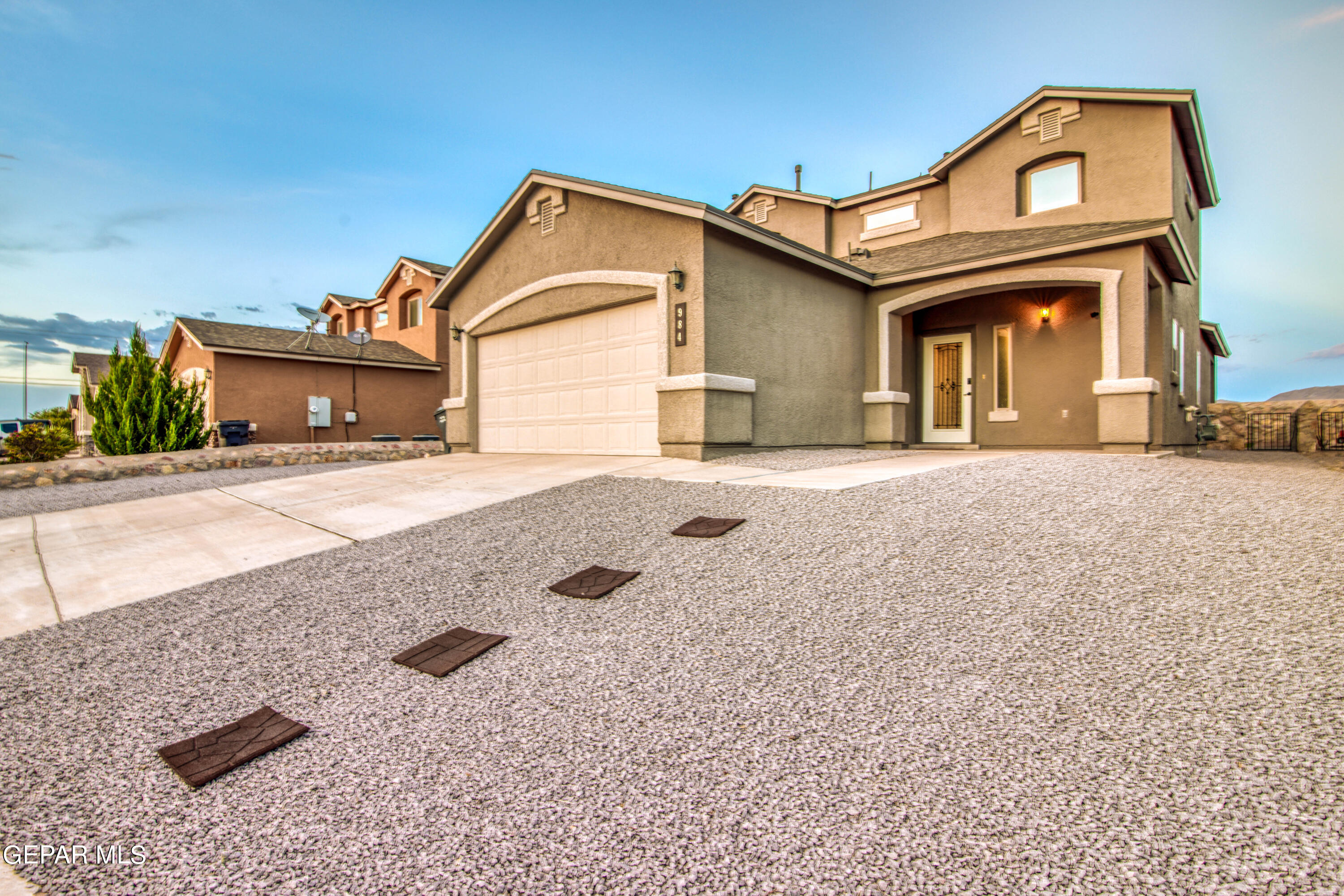 front view of a house with a outdoor space