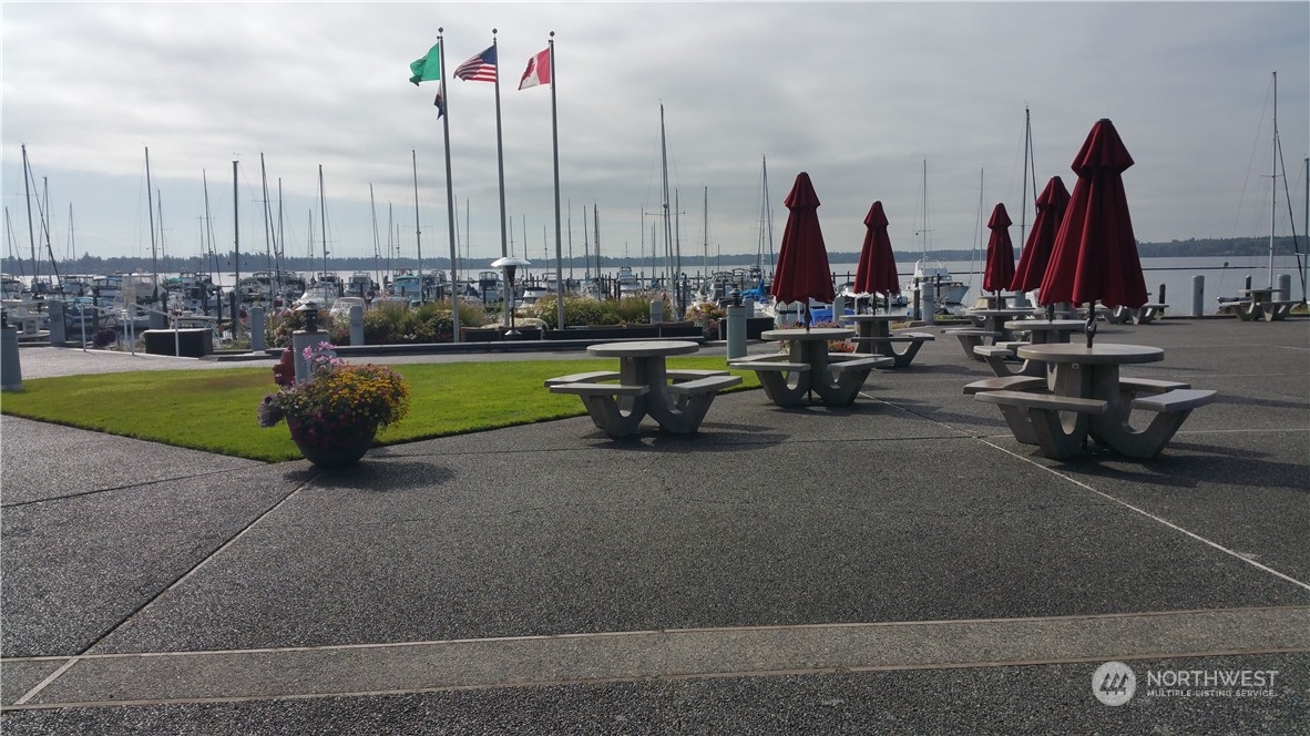 a view of outdoor space with seating area