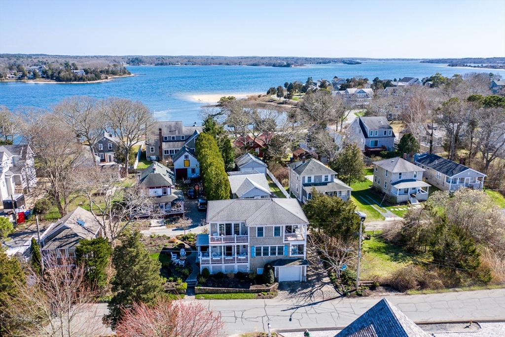 an aerial view of multiple house