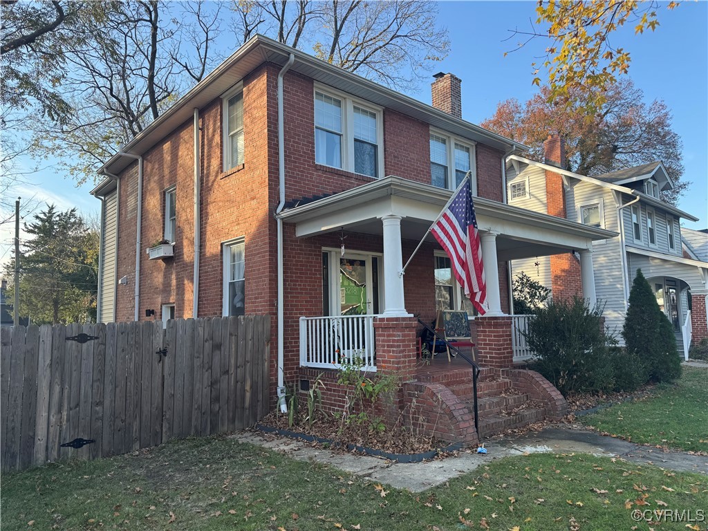 a front view of a house