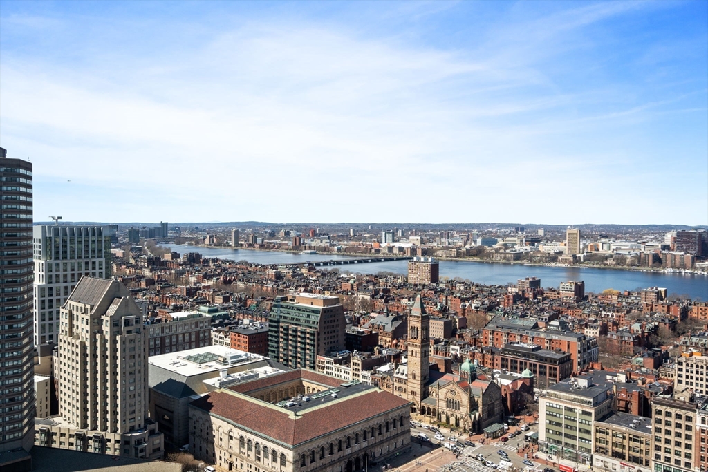 an aerial view of a city