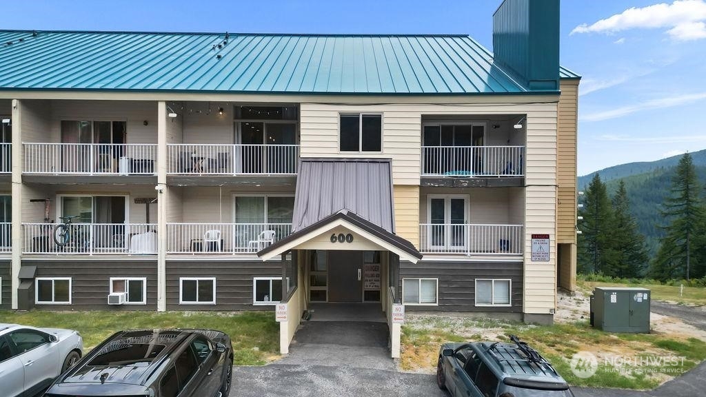 a front view of a house with balcony