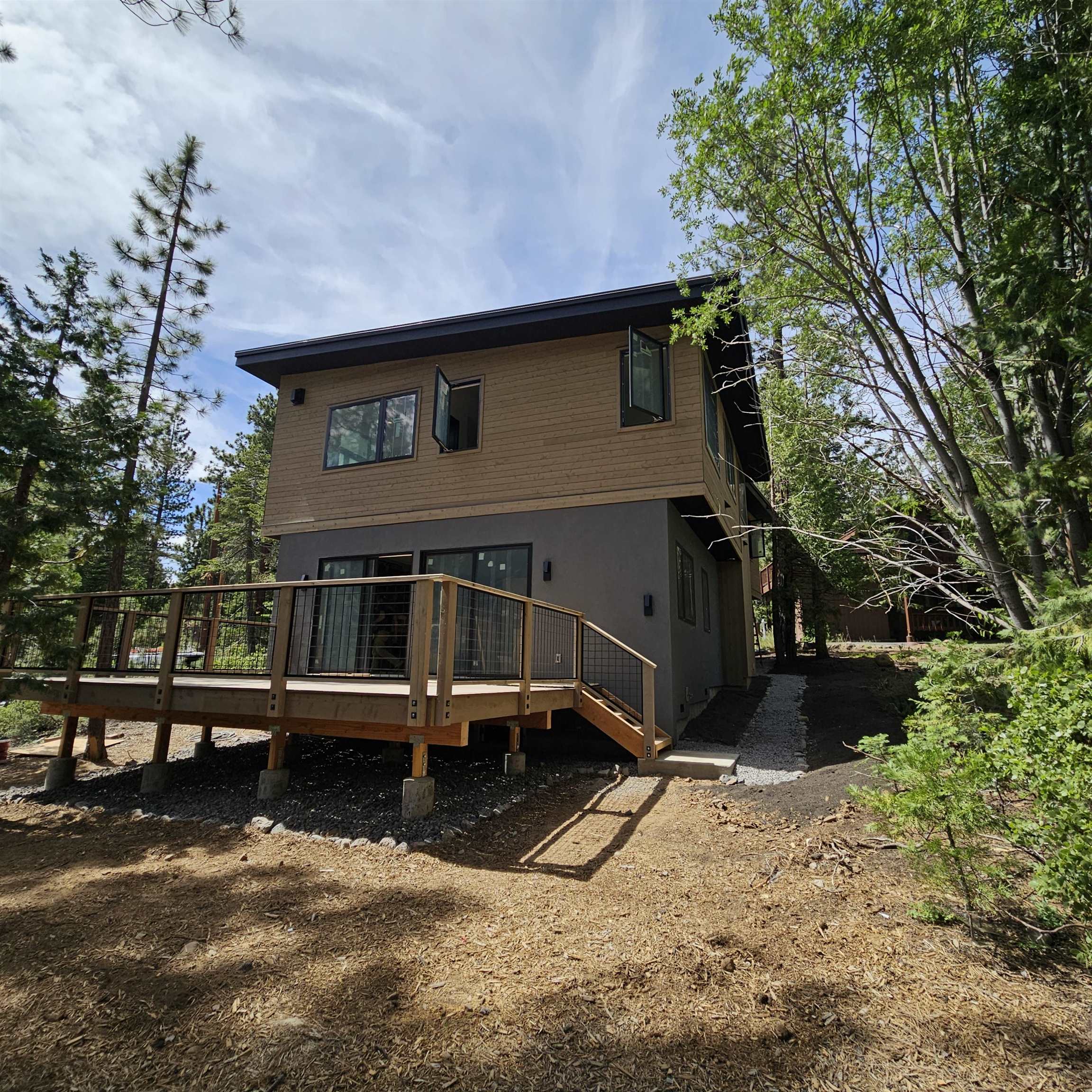 a house view with a outdoor space