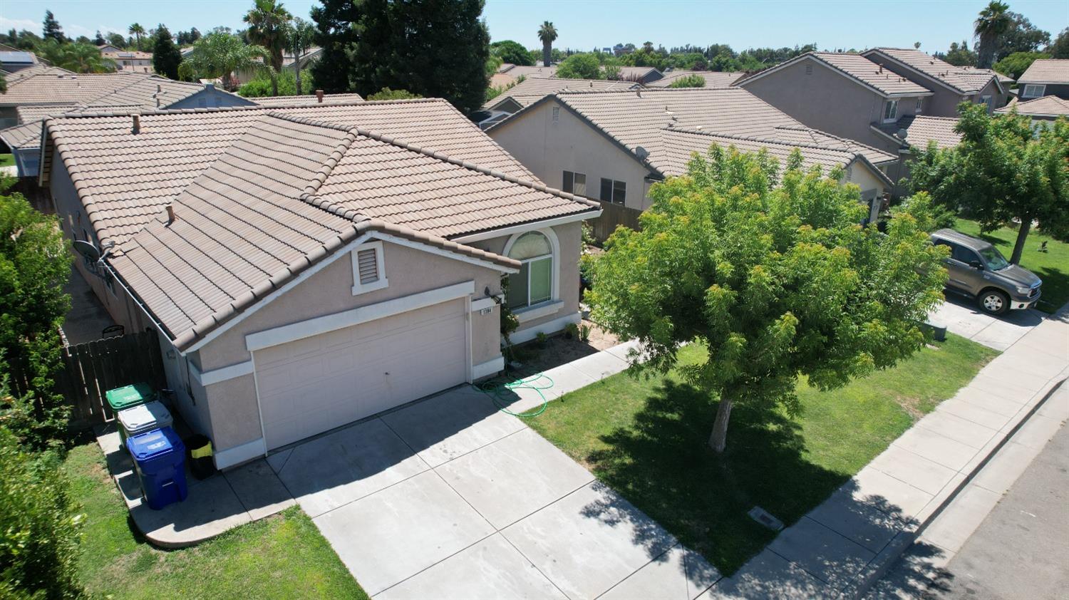 a aerial view of a house