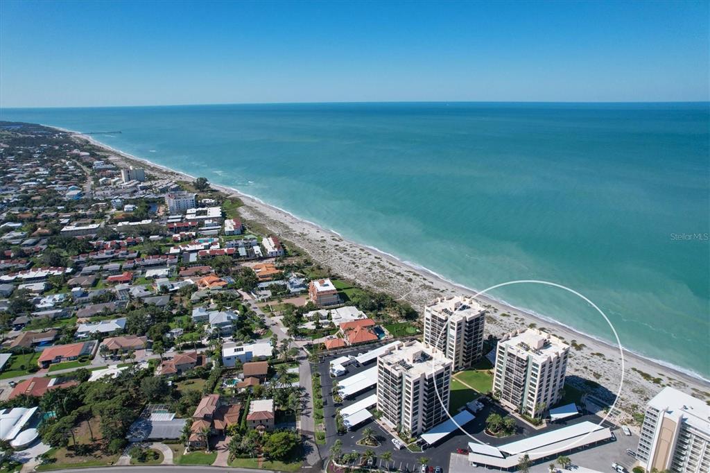 an aerial view of a city