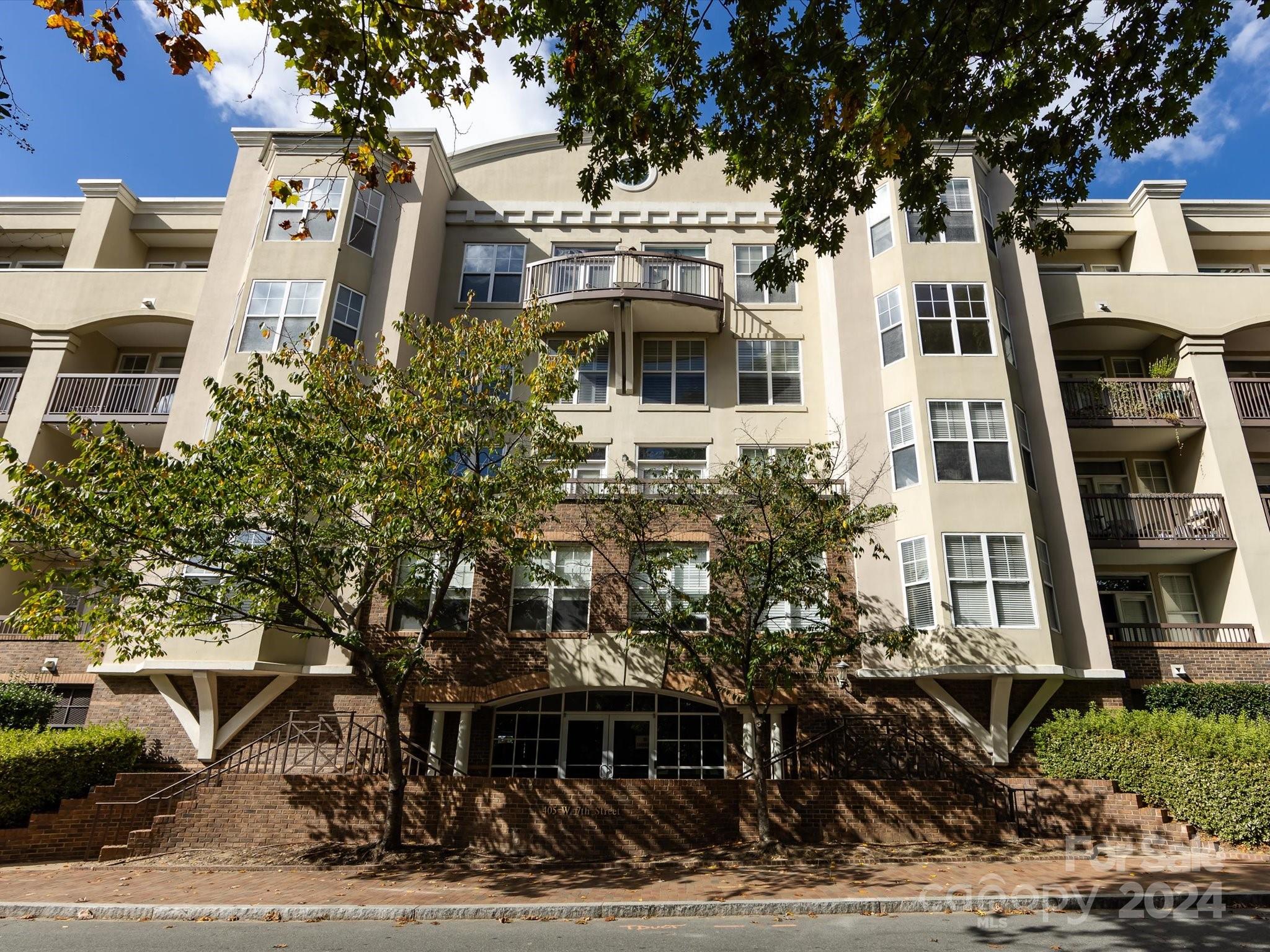 a front view of a building