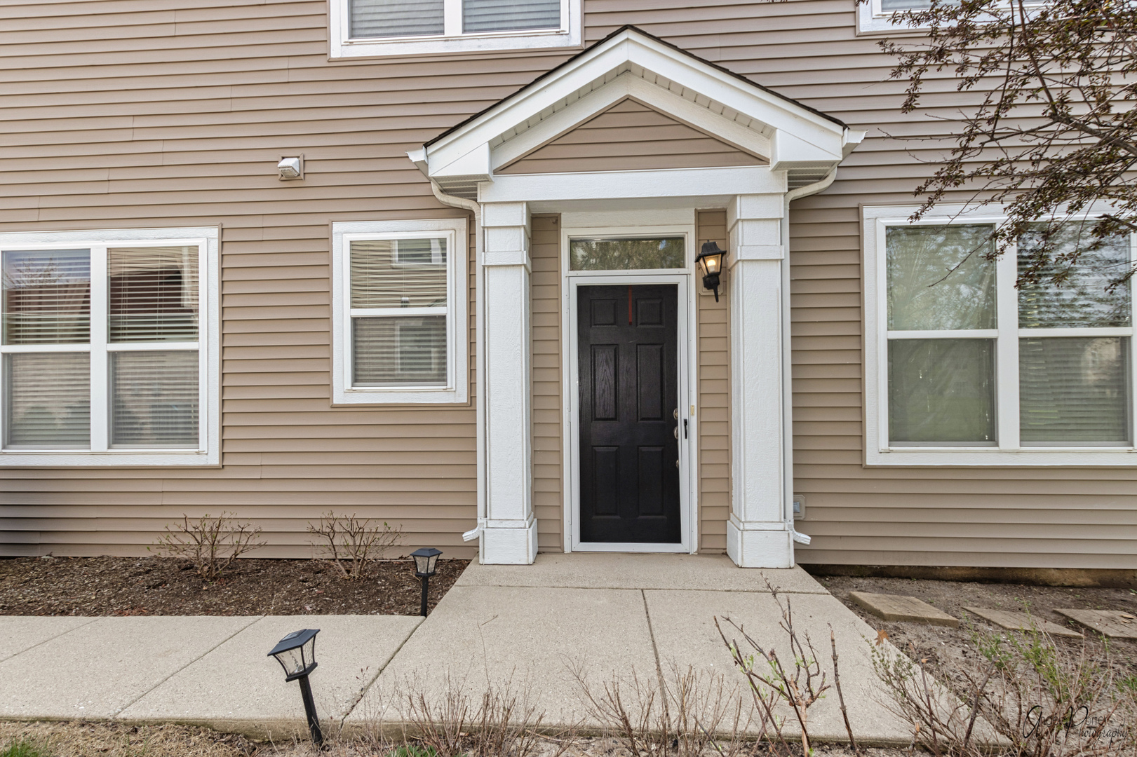 a front view of a house