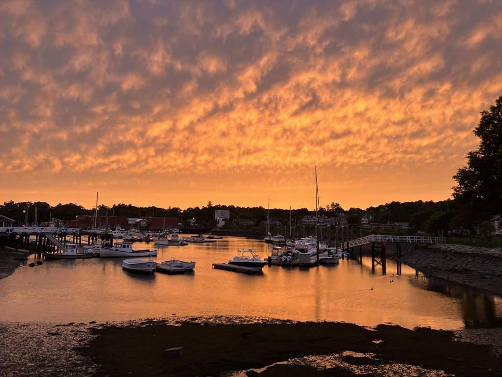 a view of ocean with boats