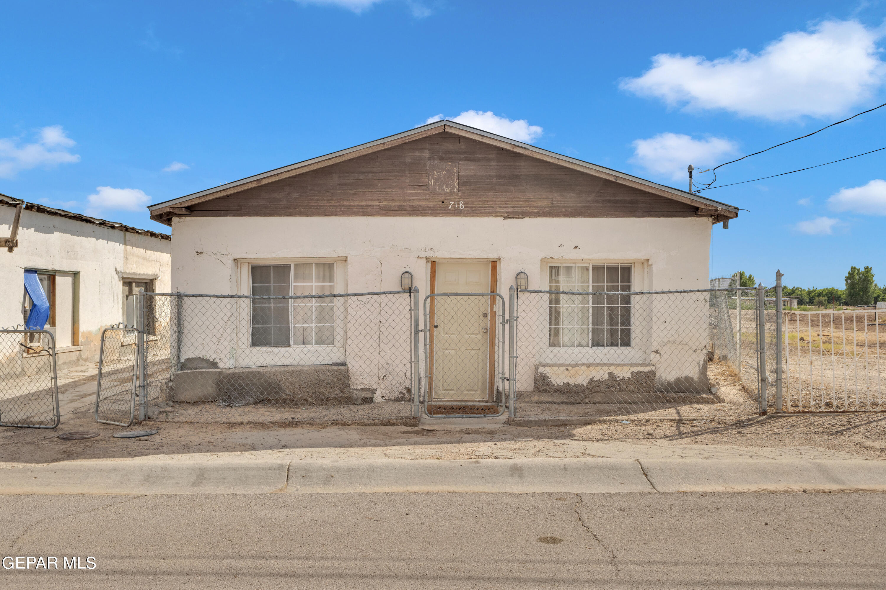 a front view of a house