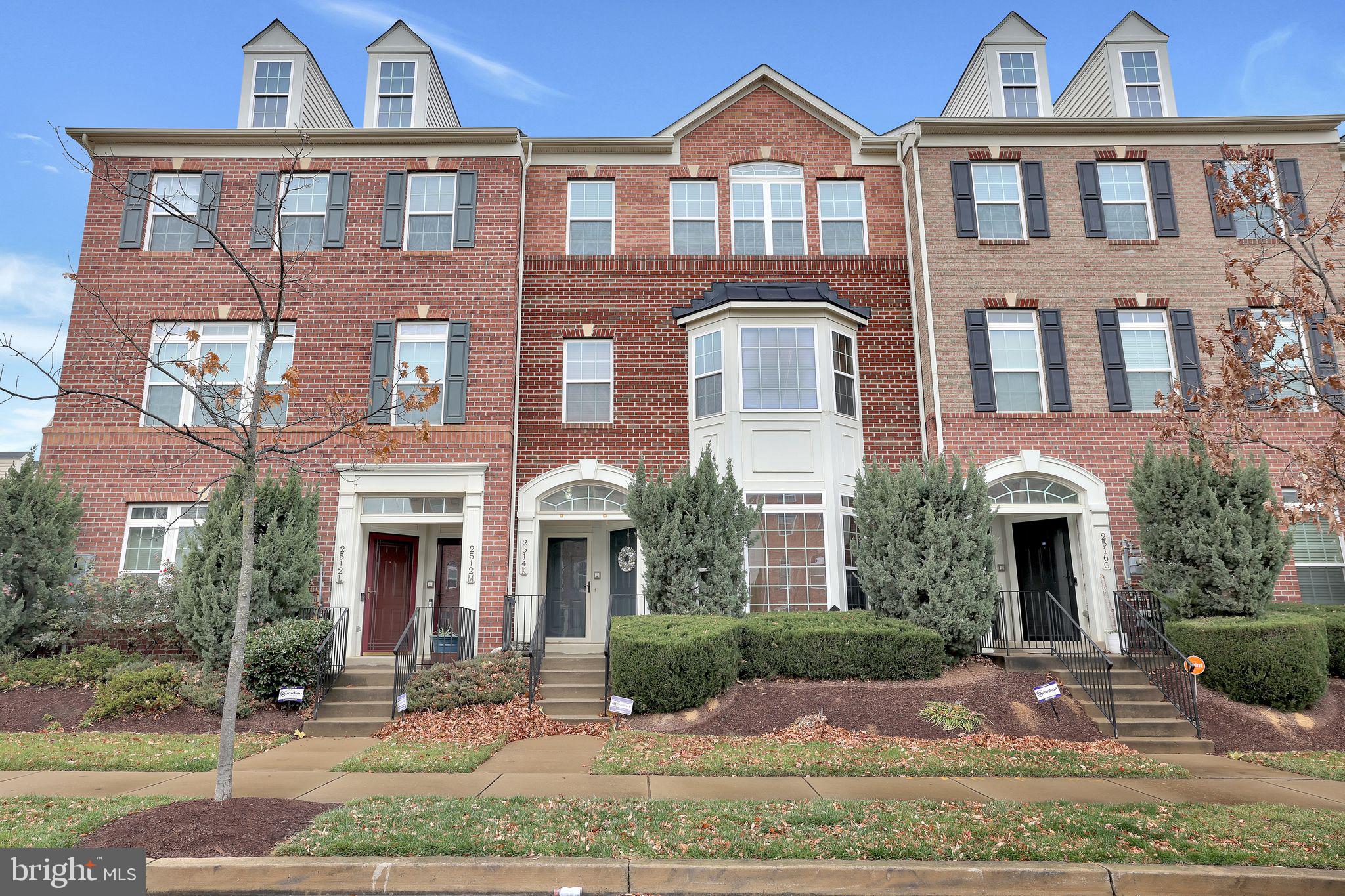 a front view of a residential houses