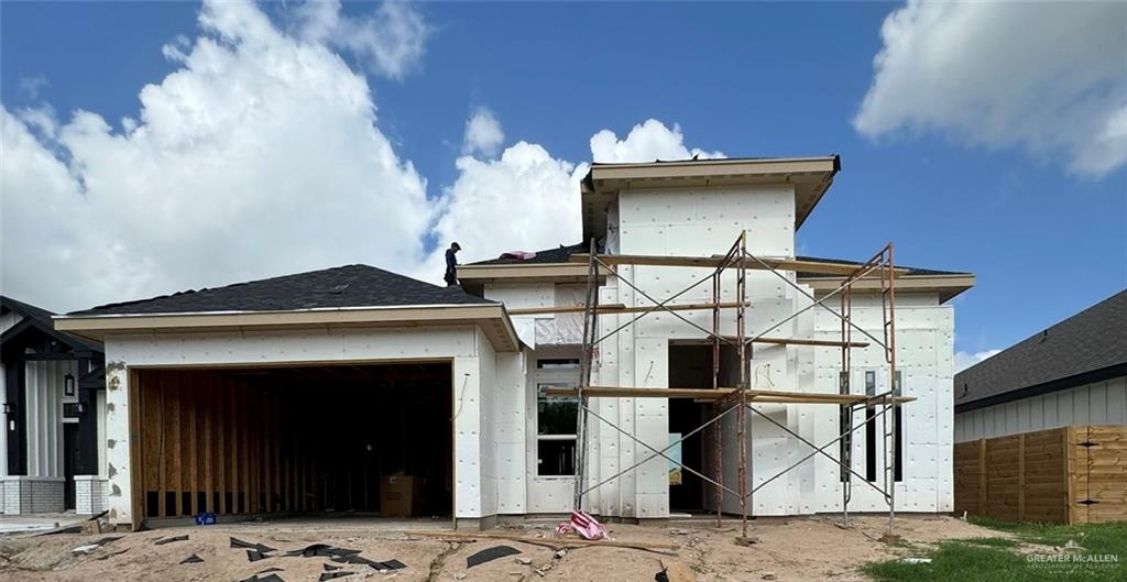 a front view of a house with a balcony