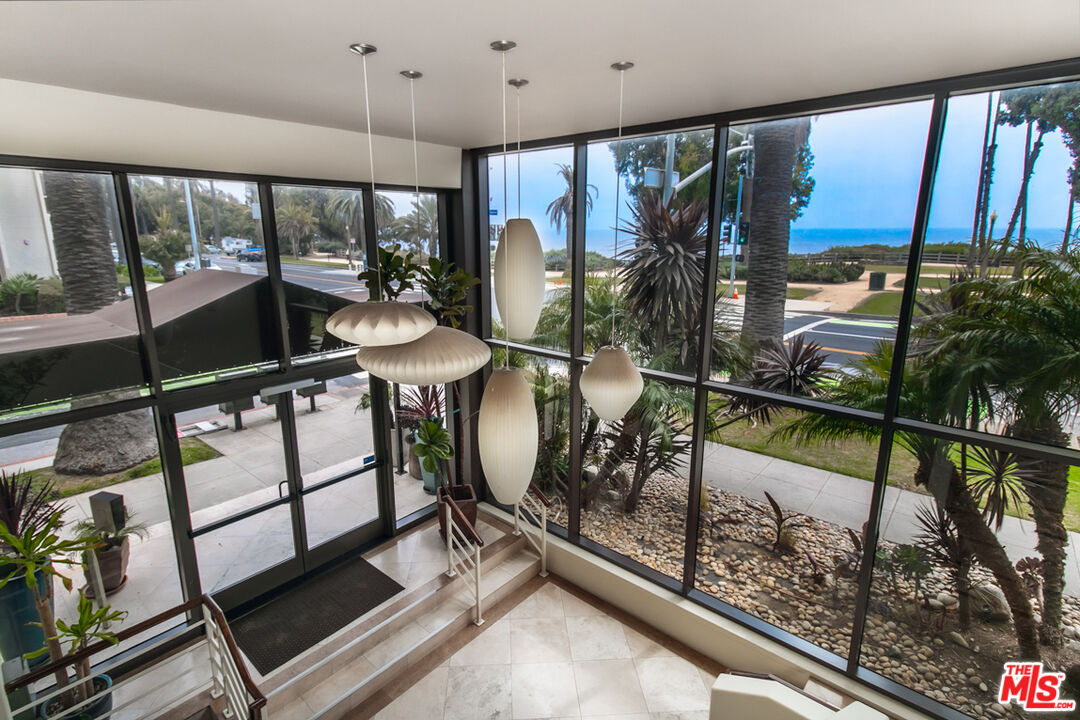 a view of a porch with furniture