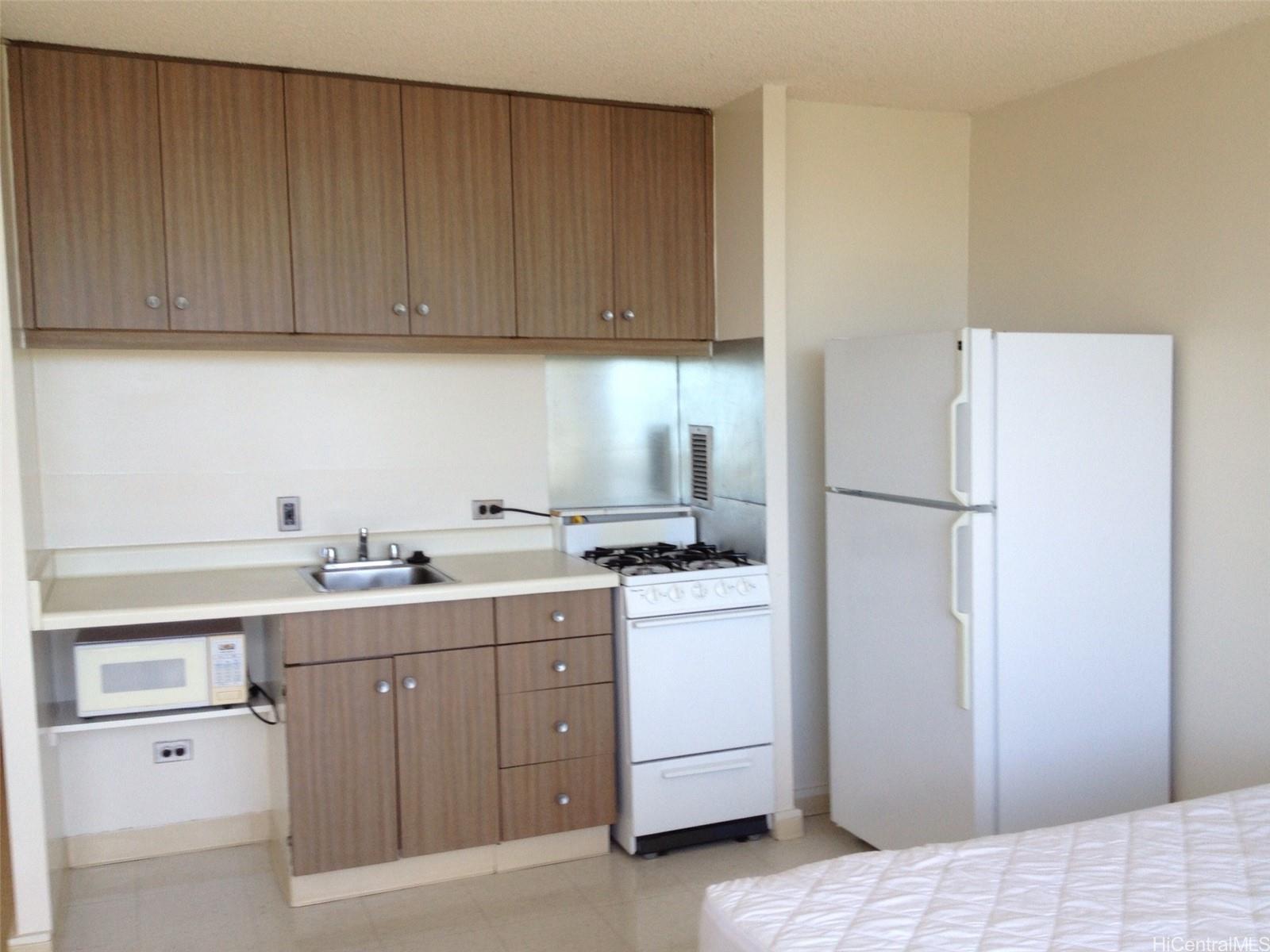 a kitchen with a sink a stove and refrigerator