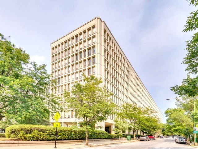 a view of a tall building