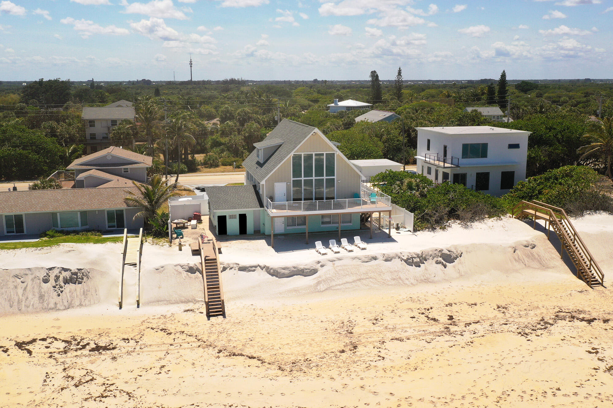 Aerial from the ocean