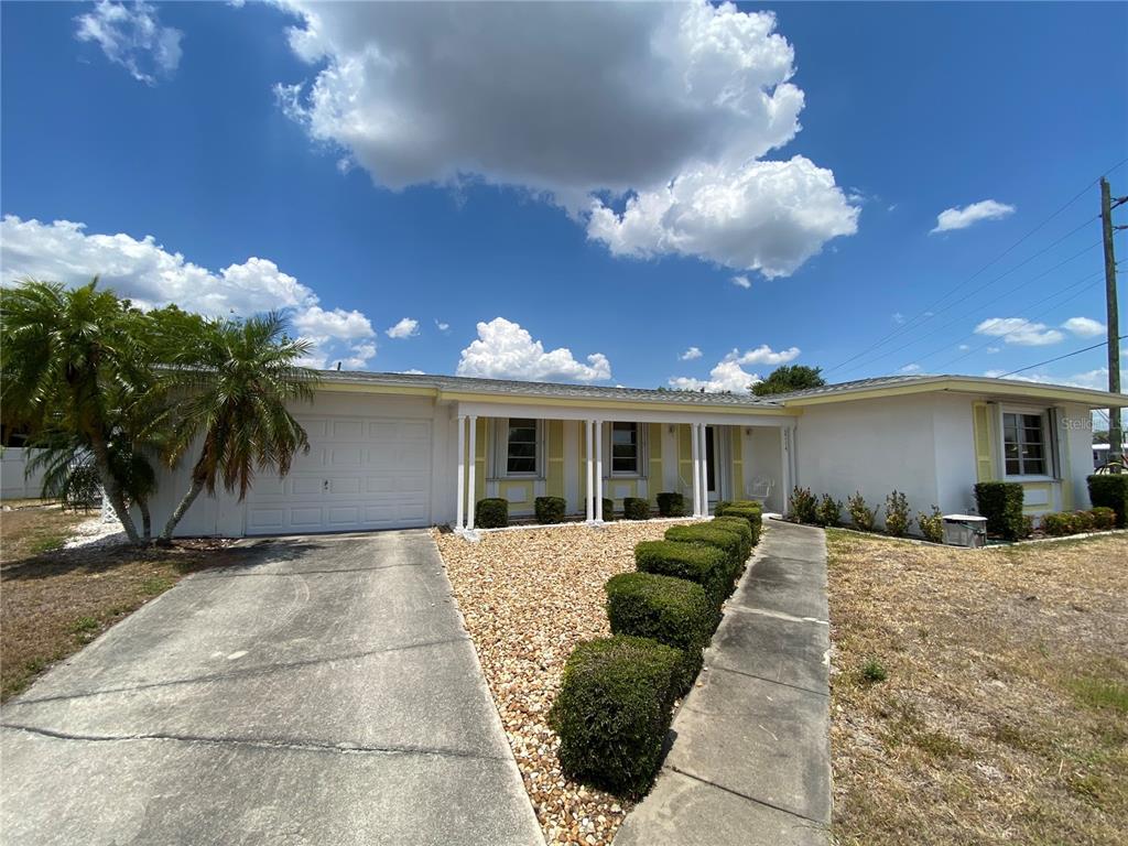 a view of a house with a patio