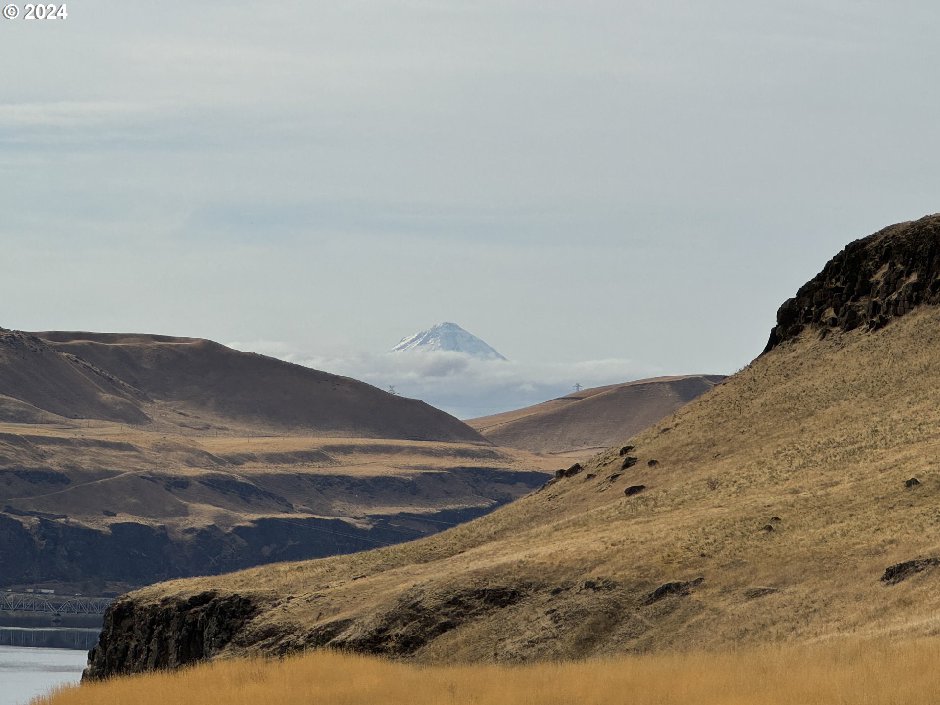 a view of mountains in the background