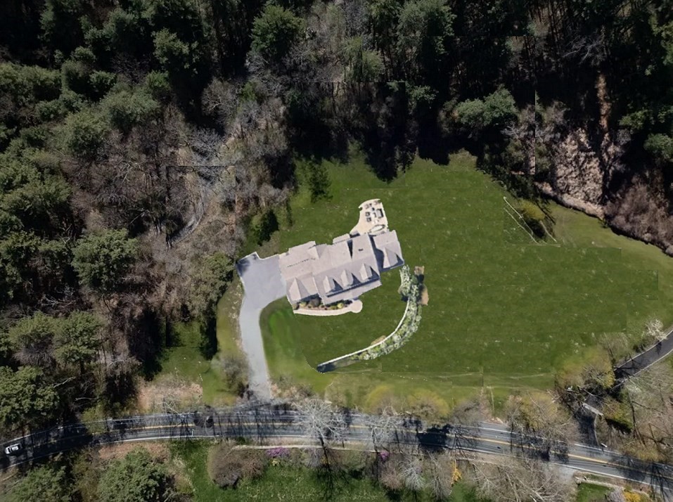 a aerial view of a house