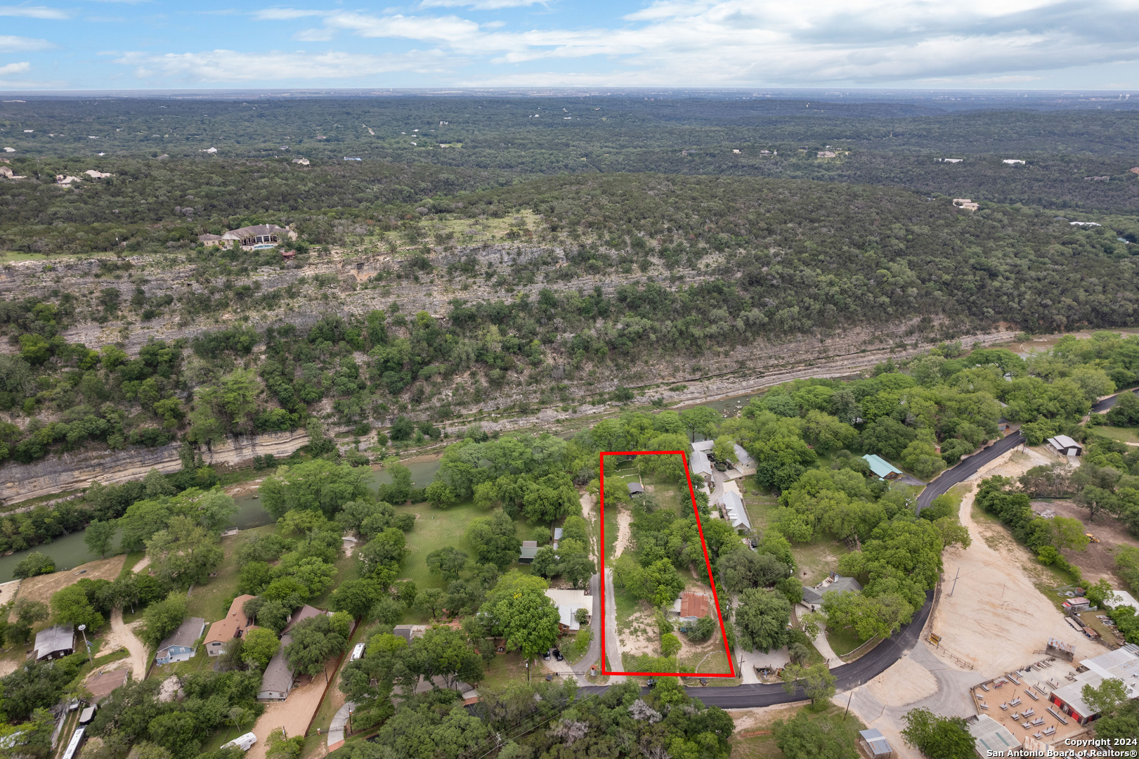 an aerial view of multiple house