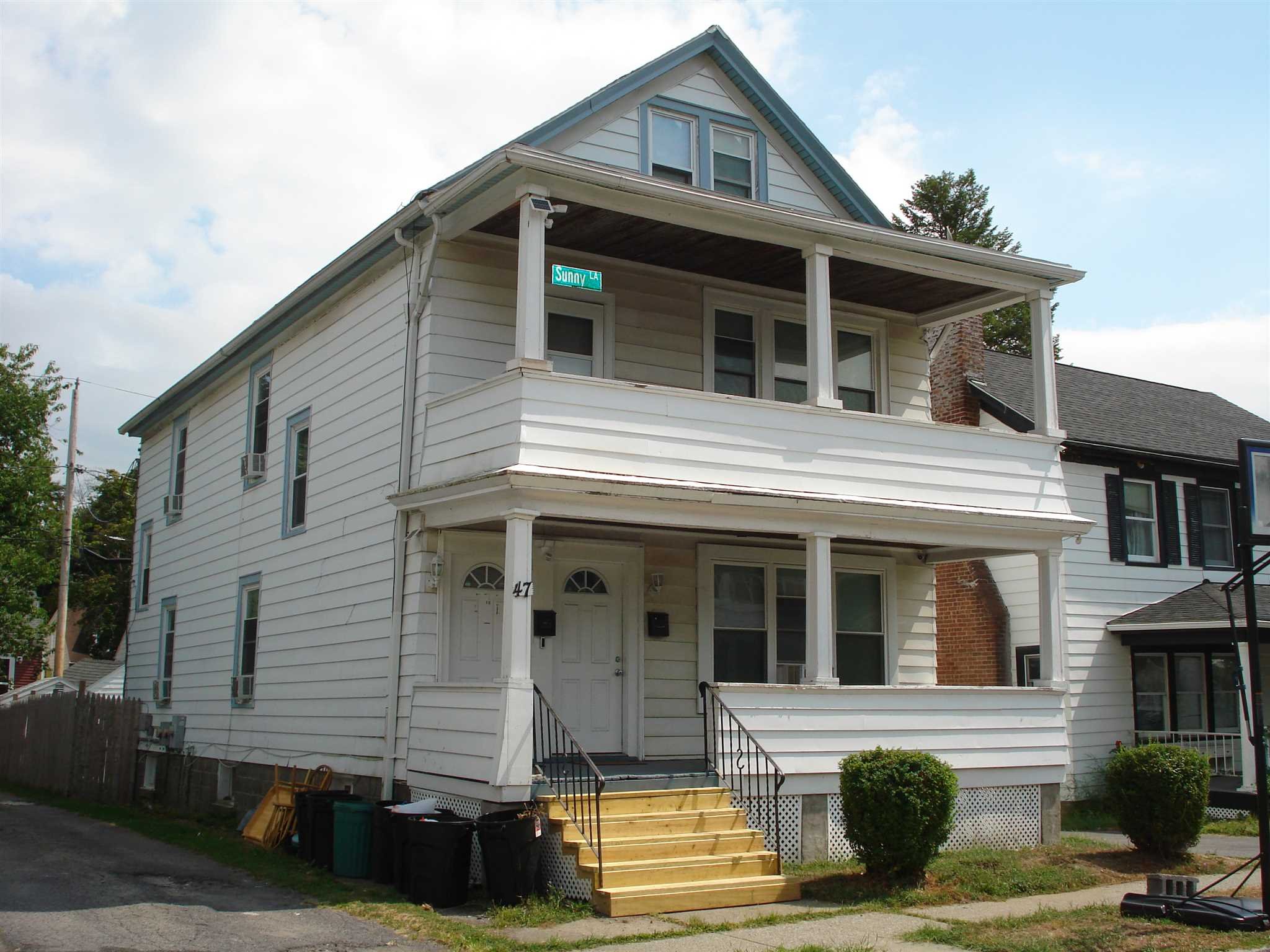 a front view of a house