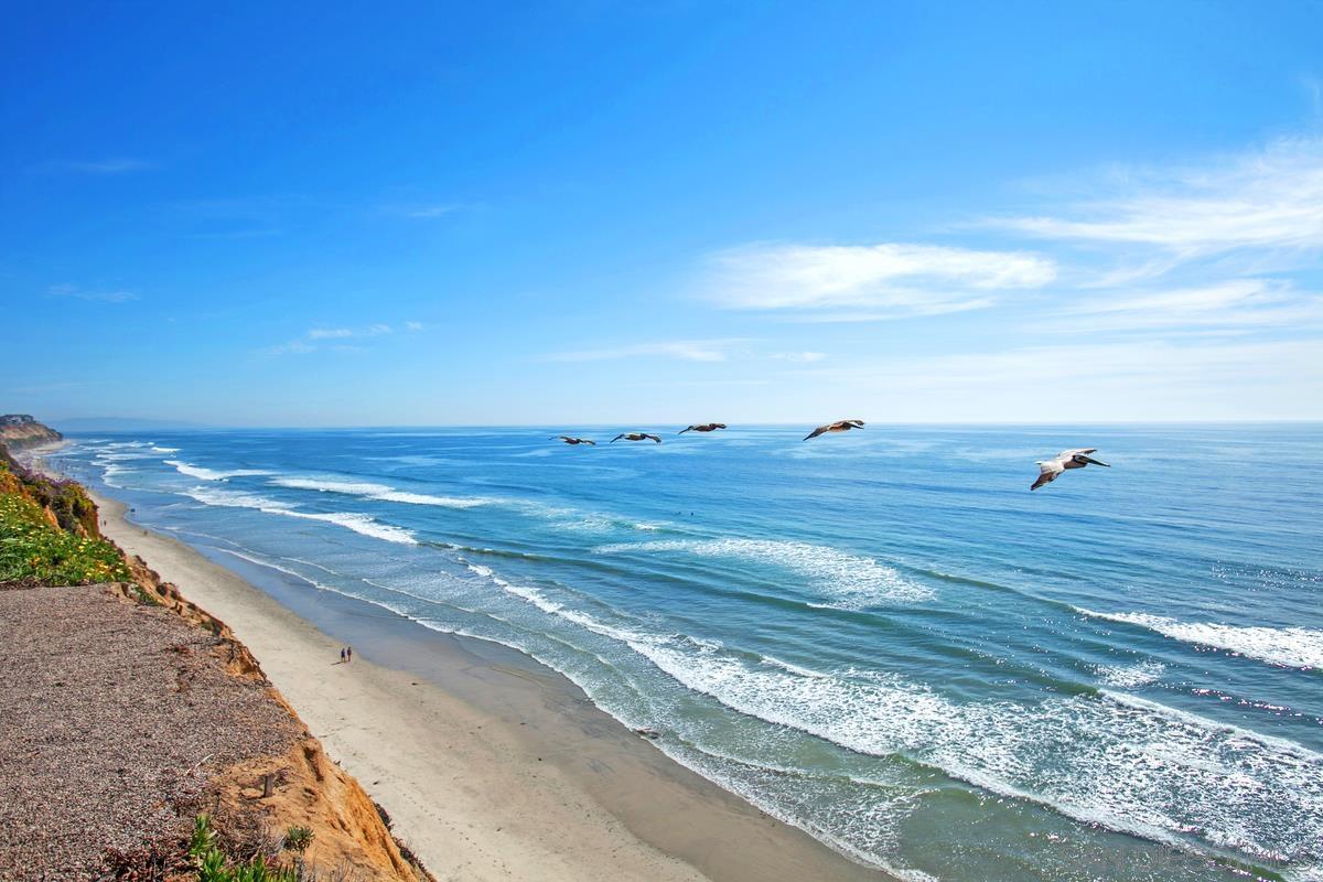 a view of ocean view with beach