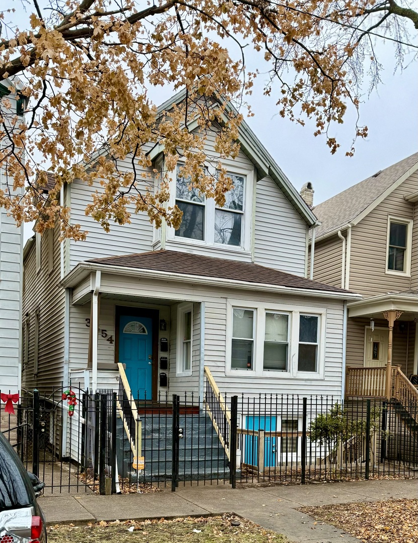 a front view of a house