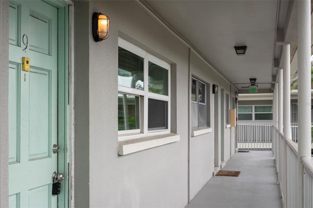 a view of front door of house