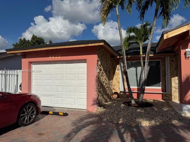 a front view of a house